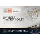 Waterford St Cuthberts Mill Saunders Akvarellblock White HP 36x26 cm 300g