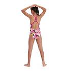 Speedo Punk Floral Lane Line Back Allover Endurance Swimsuit (Flicka)