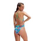 Speedo Allover Digital Vback Swimsuit (Dame)