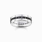 Thomas Sabo Bandring svarta stenar pavé silver