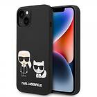 Karl Lagerfeld iPhone 14 Plus Skal Liquid Silicone & Choupette Svart