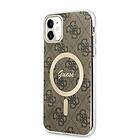 Guess iPhone 11 Skal 4G Pattern MagSafe Brun