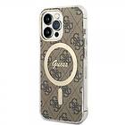 Guess iPhone 13 Pro Skal 4G Pattern MagSafe Brun