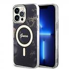 Guess iPhone 14 Pro Max Skal Golden Marble MagSafe Svart