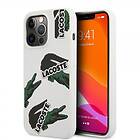 Lacoste iPhone 13 Pro Max Skal Liquid Silicone Allover Pattern Vit