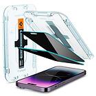 Spigen Apple iPhone 14 Pro Max Skärmskydd GLAS.tR EZ Fit Privacy 2-pack