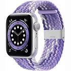 CaseOnline Flätat Elastiskt Armband Apple watch 6 (44mm) Gradient purple