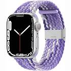 CaseOnline Flätat Elastiskt Armband Apple Watch 7 (45mm) Gradient purple