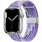 CaseOnline Flätat Elastiskt Armband Apple Watch 7 (41mm) Gradient purple