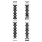 CaseOnline Armband rostfritt stål Garmin MARQ Adventurer (Gen2) Silver/svart