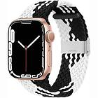 CaseOnline Flätat Elastiskt Armband Apple Watch 7 (41mm) vit