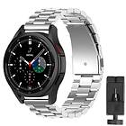 CaseOnline Armband rostfritt stål Samsung Galaxy Watch 4 Classic (42mm) Silver