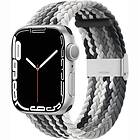 CaseOnline Flätat Elastiskt Armband Apple Watch 7 (41mm) Gradient grey