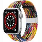 CaseOnline Flätat Elastiskt Armband Apple watch 6 (44mm) Light rainbow