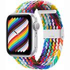 CaseOnline Flätat Elastiskt Armband Apple watch 6 (44mm) Pride Edition