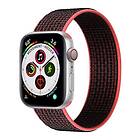 CaseOnline Apple Watch 5 (40mm) Nylon Armband Sort/röd