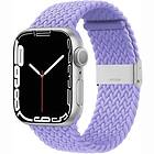 CaseOnline Flätat Elastiskt Armband Apple Watch 7 (41mm) Lightpurple