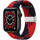 CaseOnline Flätat Elastiskt Armband Apple watch 6 (40mm) Redblack