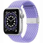 CaseOnline Flätat Elastiskt Armband Apple watch 6 (40mm) Lightpurple
