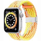 CaseOnline Flätat Elastiskt Armband Apple watch 6 (44mm) Gradient orange