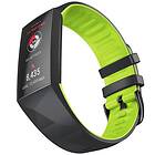CaseOnline Twin Sport Armband Fitbit Charge 3 Sort/lime
