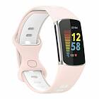 CaseOnline Twin Sport Armband Fitbit Charge 5 Rosa/vit