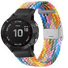 CaseOnline Flätat Elastiskt Armband Garmin Fenix 6 Light rainbow