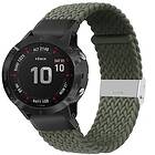 CaseOnline Flätat Elastiskt Armband Garmin Fenix 6 Army