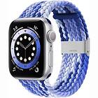 CaseOnline Flätat Elastiskt Armband Apple watch 6 (44mm) Gradient blue