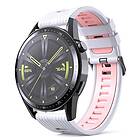 CaseOnline Twin RIB Armband Huawei Watch GT3 (46mm) Hvit/rosa