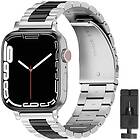 CaseOnline Armband rostfritt stål Apple Watch 7 (41mm) Silver/