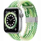 CaseOnline Flätat Elastiskt Armband Apple watch 6 (44mm) Gradient green