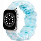 CaseOnline Scrunchie Elastiskt Armband Apple Watch 6 (44mm) Blueforal