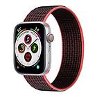 CaseOnline Nylon Armband Apple Watch 6 (40mm) Svart/röd