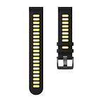 CaseOnline Twin Sport Armband Garmin Vivomove Luxe Sort/gul