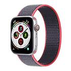 CaseOnline Apple Watch 5 (44mm) Nylon Armband Electric pink