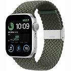 CaseOnline Flätat Elastiskt Armband Apple Watch SE 2022 40mm Army