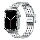 CaseOnline Mesh Armband rostfritt stål Apple Watch 7 (45mm) Silver