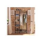 Dorel Home Modine klesstativ med hyllor Sort/Brun 3997912COM