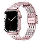 CaseOnline Mesh Armband rostfritt stål Apple Watch 7 (41mm) Rosa