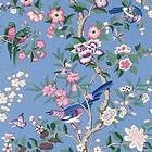 Sanderson Water Garden Chinoiserie Hall Blueberry Purple 217111