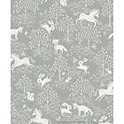 Littlephant Fairytale fox Dusty mid blue tapet 1467L