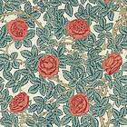 Morris & Co. ambling Rose Emery Blue/Madder tapet 217206