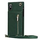 CaseOnline Zipper necklace case Apple iPhone X / XS Grön