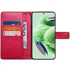 CaseOnline Mobilplånbok 3-kort Xiaomi Redmi Note 12 5G Rosa