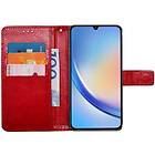 CaseOnline Mobilplånbok 3-kort Samsung Galaxy A34 5G Röd