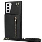 CaseOnline Zipper necklace case Samsung Galaxy S21 Plus Svart