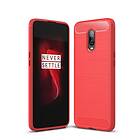 MTK OnePlus 6T Karbon fiber Skal Röd