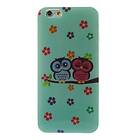 MTK Iphone 6/6S 4,7"" TPU Skal Owl Lover & Flower Glitter Powder