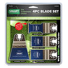 Smart Trade 4-pack Multibladset för trä, lövträ, plast, gipsskivor, icke-järnmetall och spik